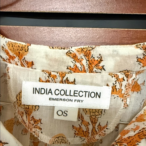 Emerson Fry India Collection Cream and Orange Blouse - Picture 7 of 9